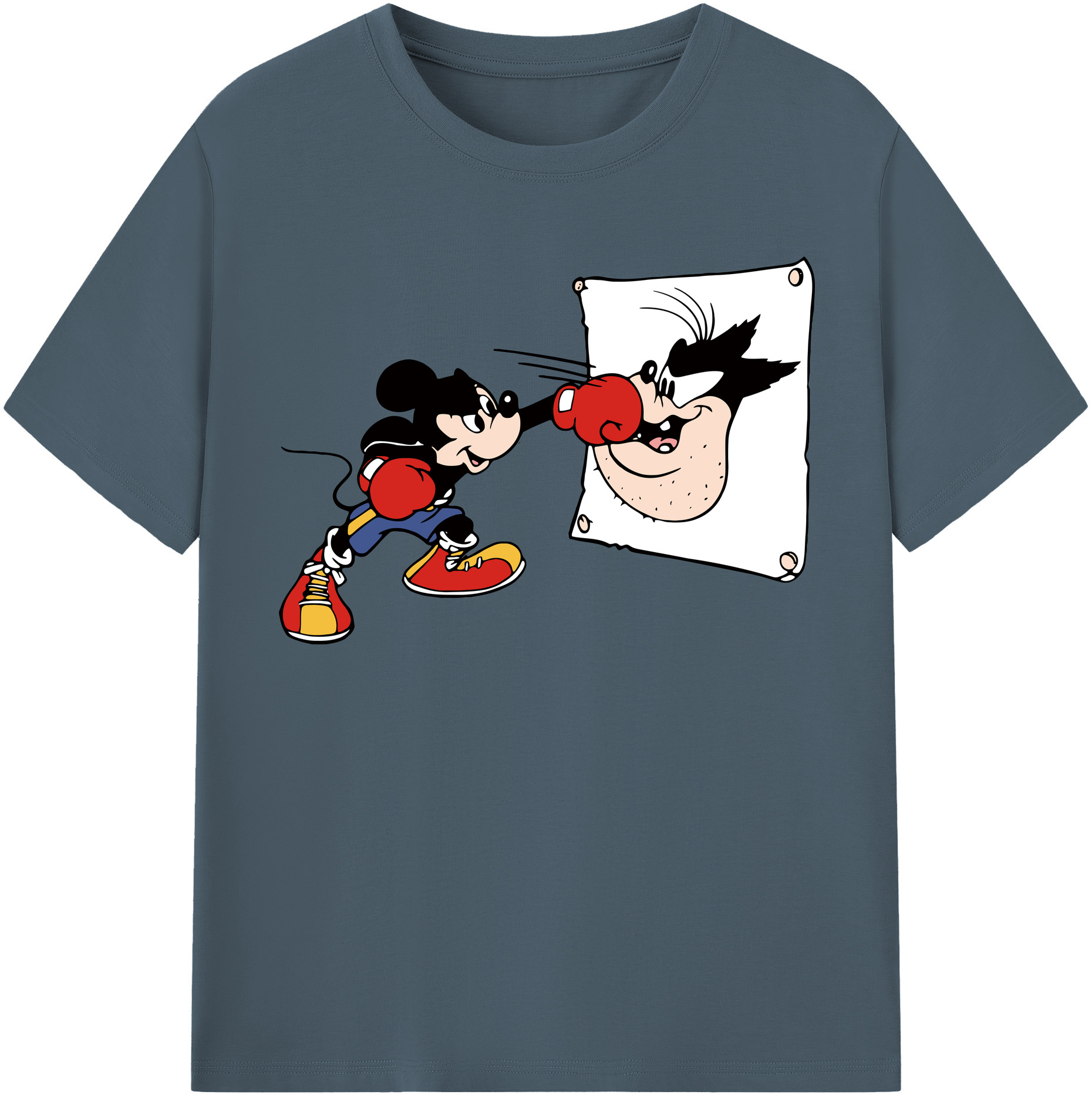 （画像用） ミッキーマウス Mickey Mouse 綿100％半袖Tシャツ（フロントプリント）